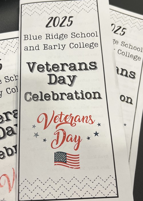 Veterans Day Celebration at Blue Ridge School & Early College
